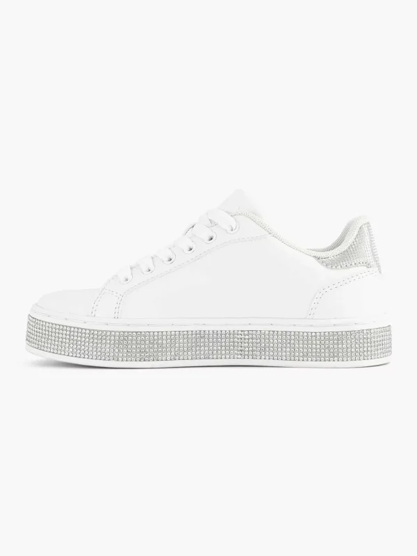 Kinderen Graceland Witte Sneaker Steentjes