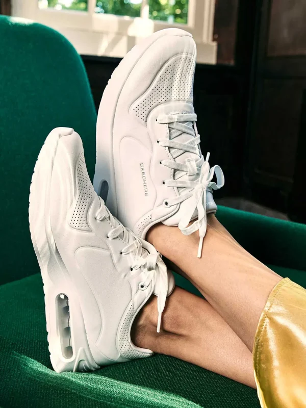 Dames Skechers Witte Solitair - Perle