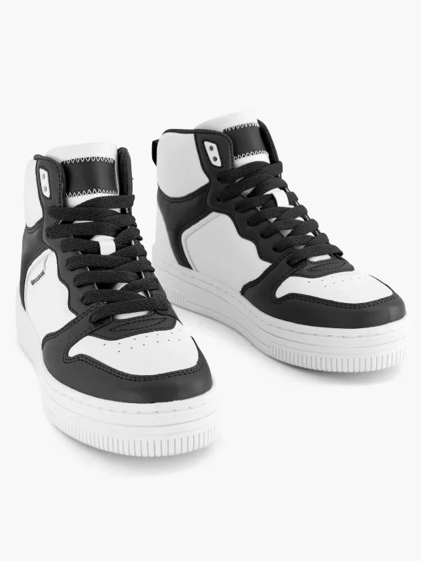 Dames Oxmox Zwart Witte Hoge Sneaker