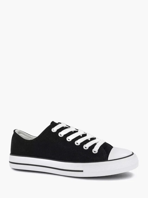 Dames Graceland Zwarte Canvas Sneaker