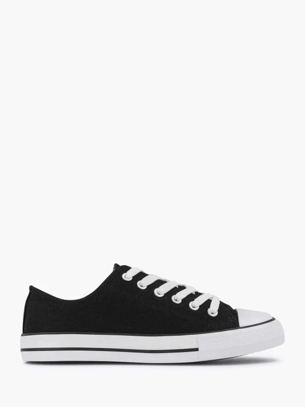 Dames Graceland Zwarte Canvas Sneaker