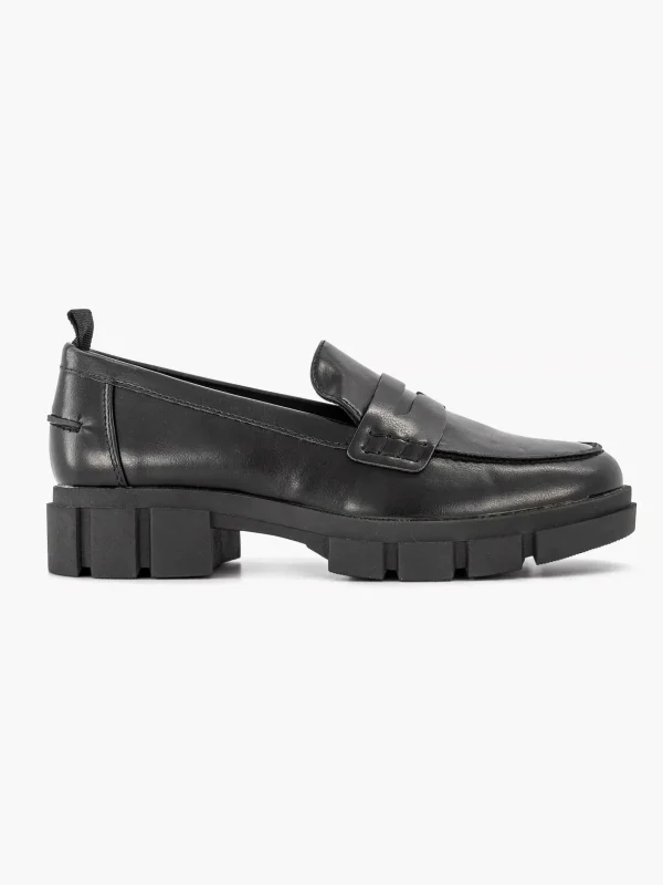 Dames Graceland Zwarte Chunky Loafer