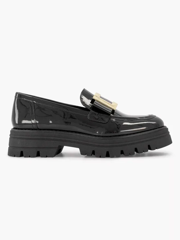 Dames Oxmox Zwarte Chunky Loafer Lak