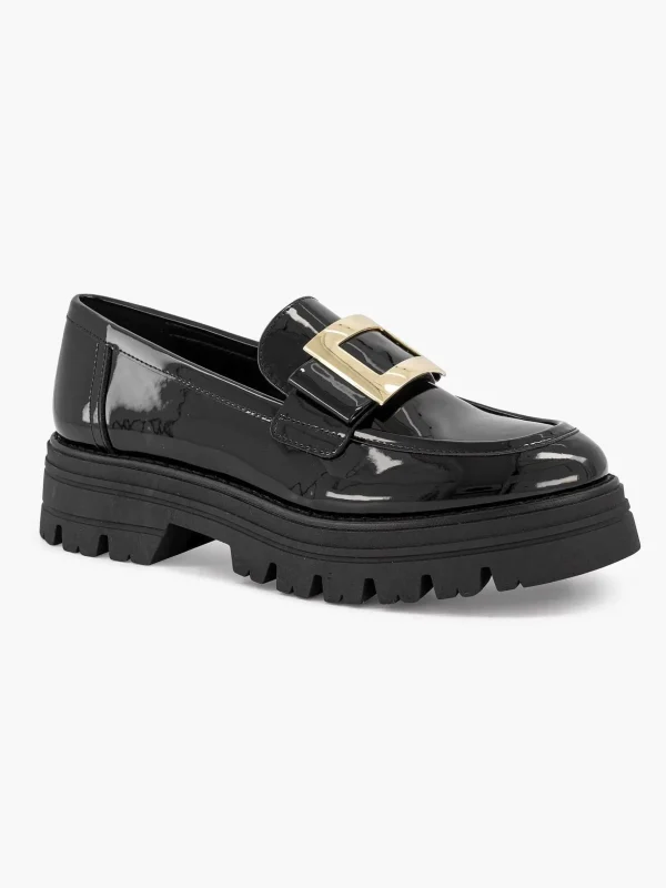 Dames Oxmox Zwarte Chunky Loafer Lak