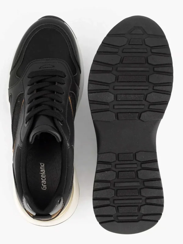 Dames Graceland Zwarte Chunky Sneaker