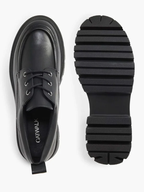 Dames Oxmox Zwarte Chunky Veterschoen