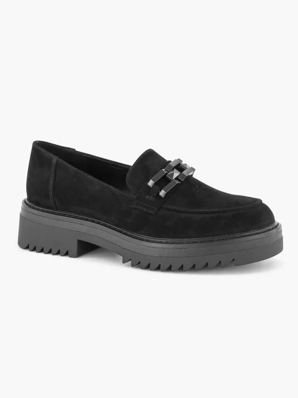 Dames Oxmox Zwarte Chuny Loafer Sierketting