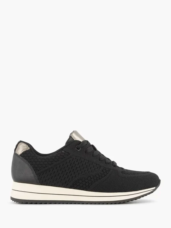 Dames Medicus Zwarte Comfort Sneaker Knitted