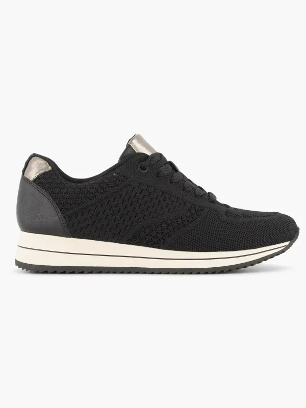 Dames Medicus Zwarte Comfort Sneaker Knitted