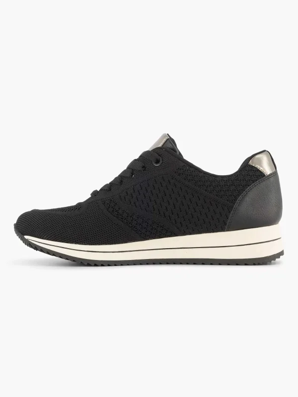 Dames Medicus Zwarte Comfort Sneaker Knitted