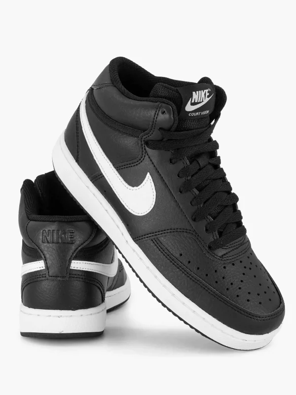 Dames Nike Zwarte Court Vision Mid