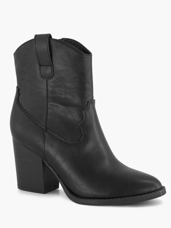 Dames Graceland Zwarte Cowboy Laars Hak