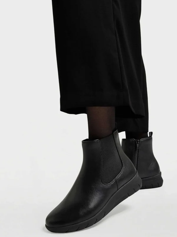 Dames Easy Street Zwarte Enkellaars