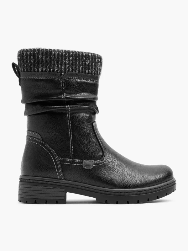 Dames Easy Street Zwarte Enkellaars
