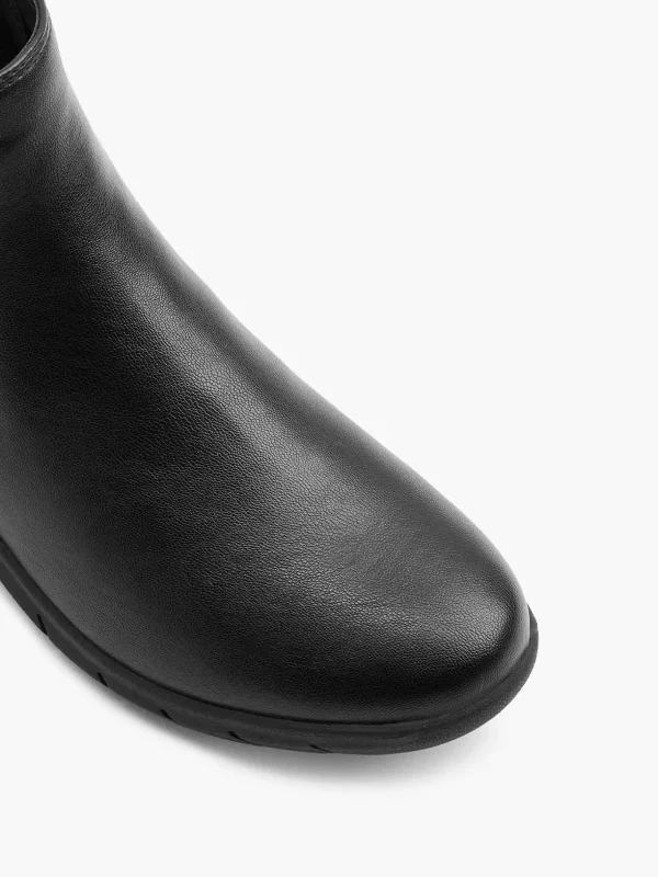 Dames Easy Street Zwarte Enkellaars