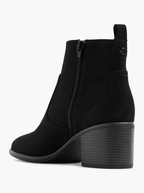 Dames Graceland Zwarte Enkellaars Hak