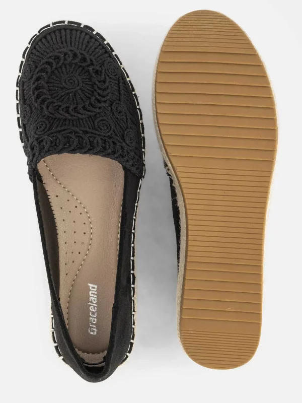 Dames Graceland Zwarte Espadrille
