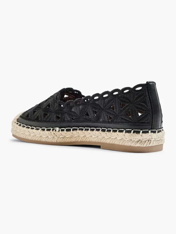 Dames Graceland Zwarte Espadrille Kant
