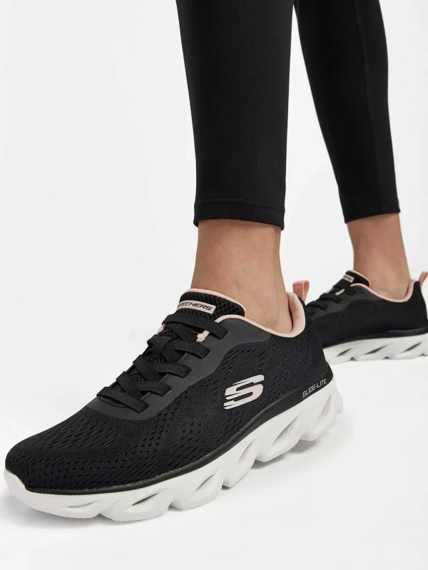 Dames Skechers Zwarte Glide - Lite - Back Slide
