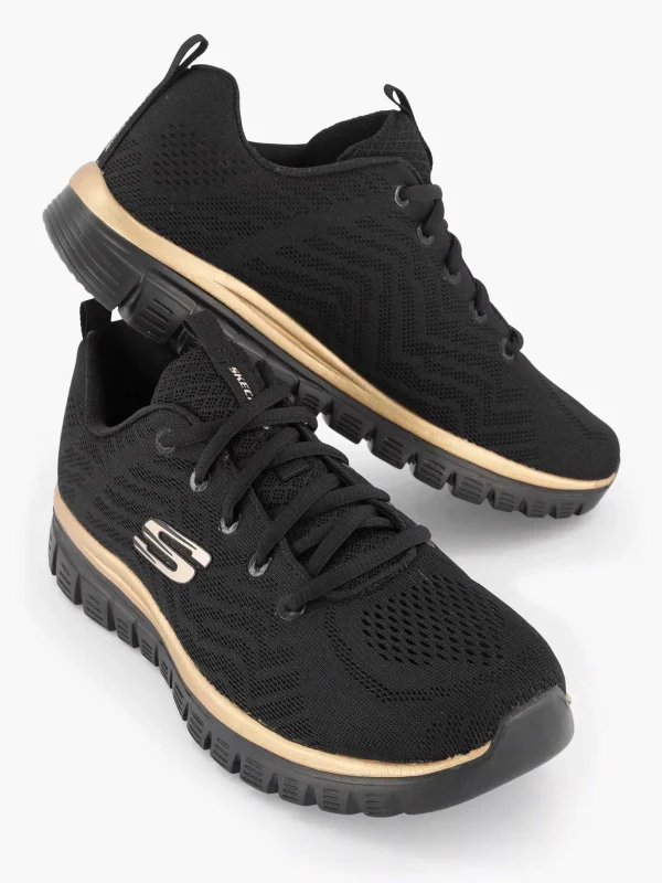 Dames Skechers Zwarte Graceful - Get Connected