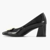 Dames Graceland Zwarte Lak Pump Siergesp