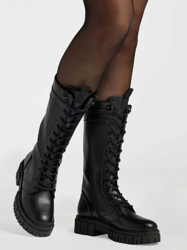 Dames Esprit Zwarte Lange Veterboot