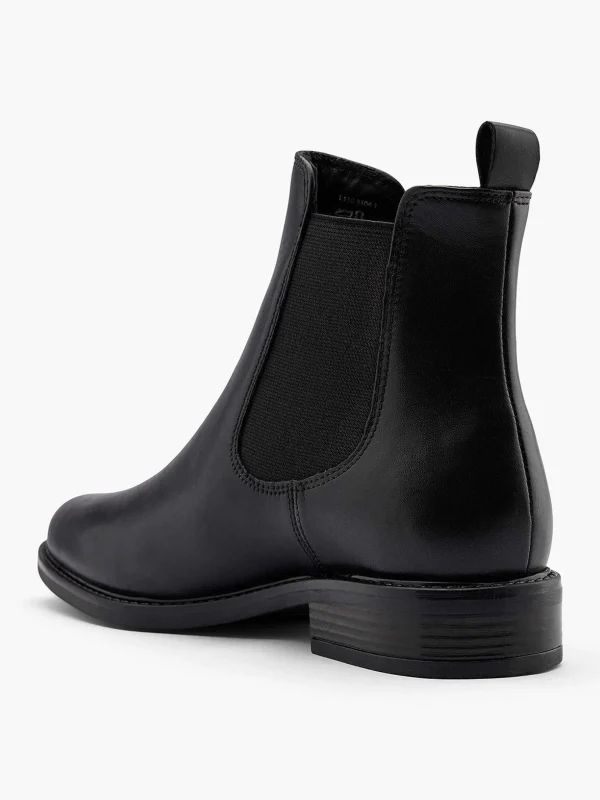 Dames 5th Avenue Zwarte Leren Chelsea Boot