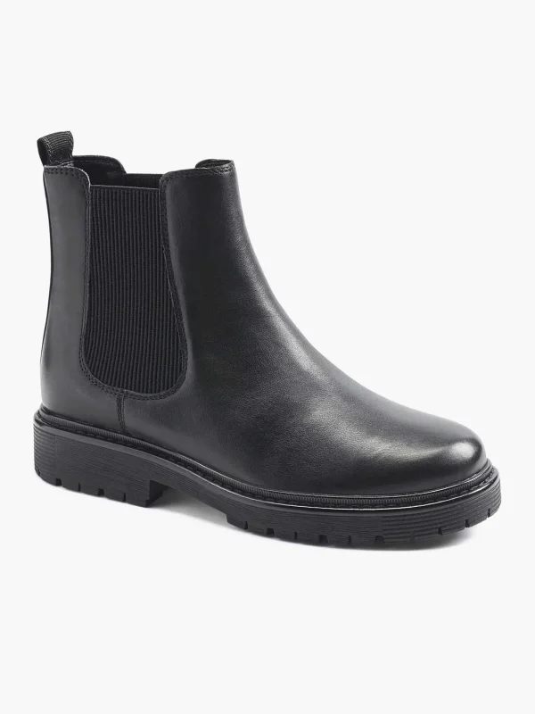 Dames 5th Avenue Zwarte Leren Chelsea Boot