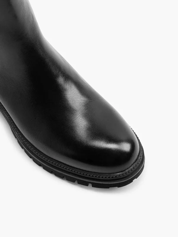 Dames 5th Avenue Zwarte Leren Chelsea Boot