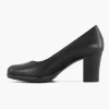 Dames Medicus Zwarte Leren Comfort Pump