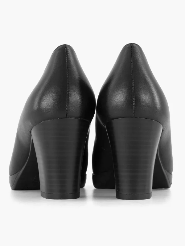 Dames Medicus Zwarte Leren Comfort Pump