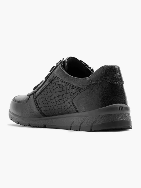 Dames Medicus Zwarte Leren Comfort Sneaker