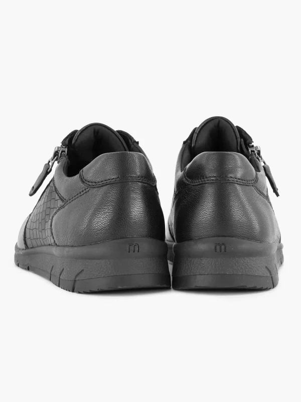 Dames Medicus Zwarte Leren Comfort Sneaker