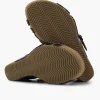 Dames Easy Street Zwarte Leren Sandalen Sleehak