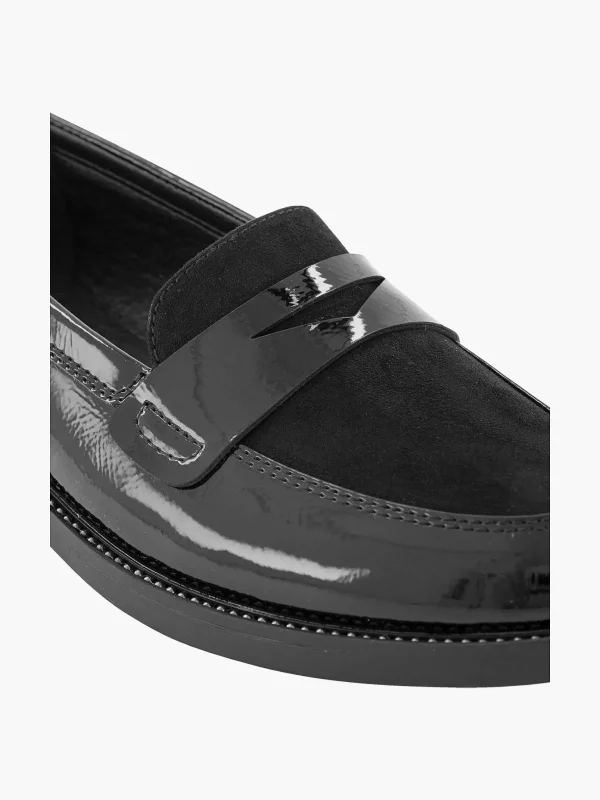 Dames Graceland Zwarte Loafer Lak