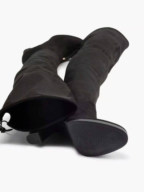 Dames Graceland Zwarte Overknee Laars Hak
