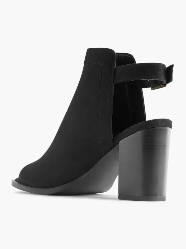 Dames Graceland Zwarte Peep Toe Sandalette