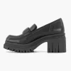 Dames Oxmox Zwarte Platform Loafer