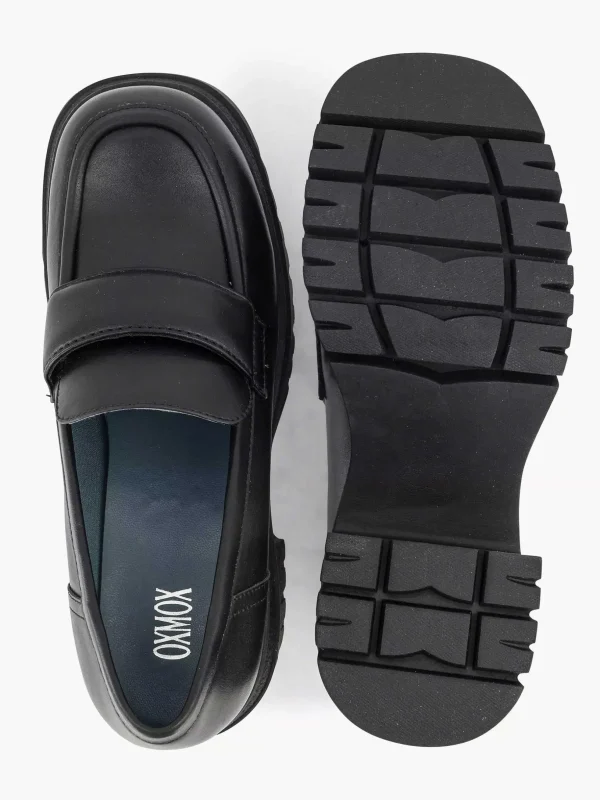 Dames Oxmox Zwarte Platform Loafer