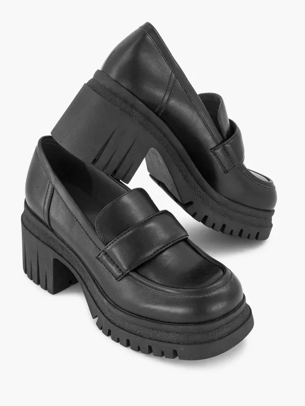 Dames Oxmox Zwarte Platform Loafer