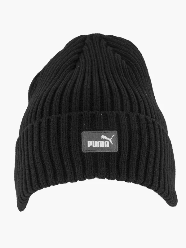 Dames Puma Zwarte Classic Cuff Beanie