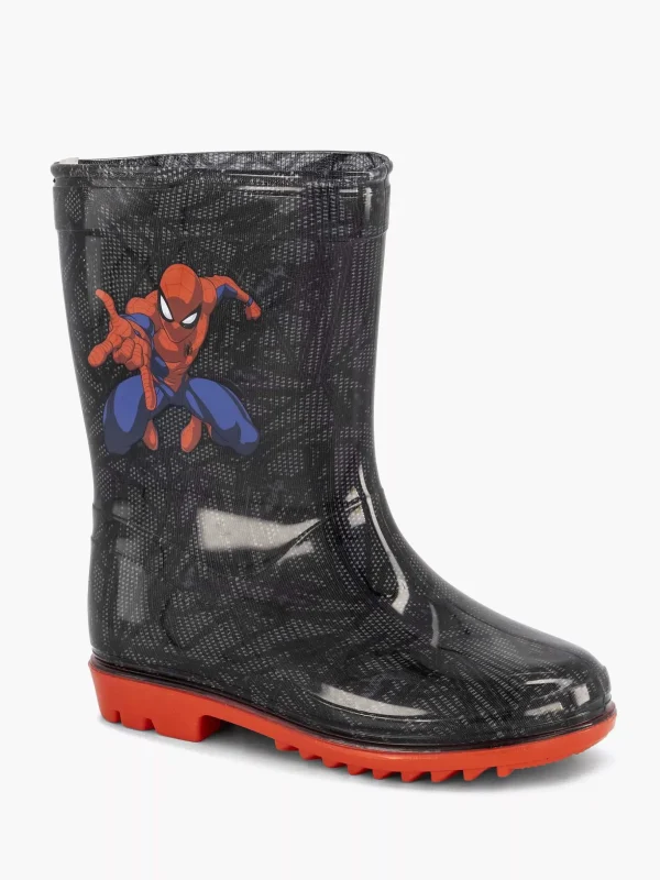 Kinderen Spiderman Zwarte Regenlaars