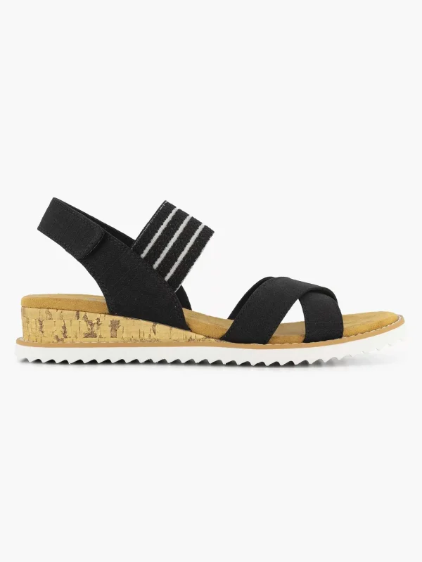 Dames Skechers Zwarte Sandaal