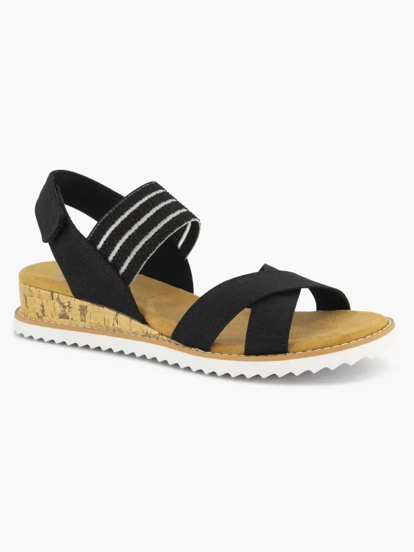 Dames Skechers Zwarte Sandaal
