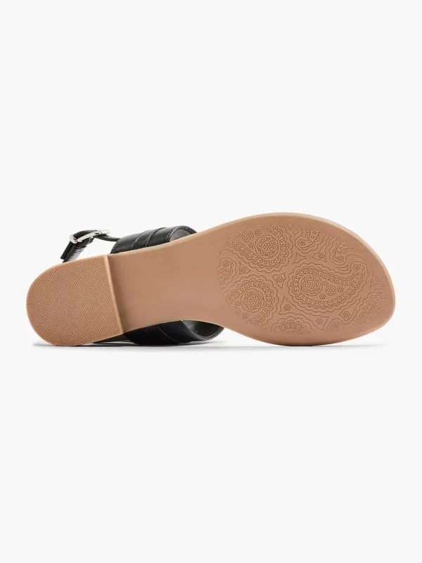 Dames Graceland Zwarte Sandaal Sierketting