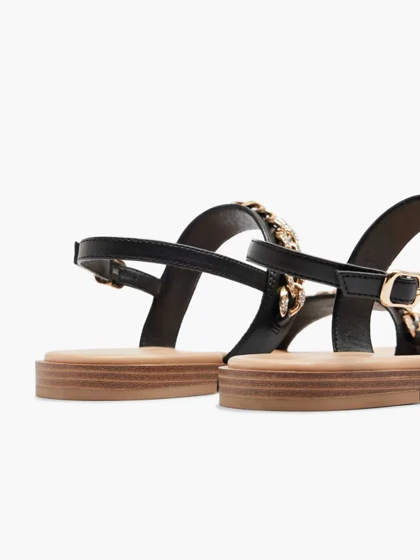 Dames Graceland Zwarte Sandaal Sierketting