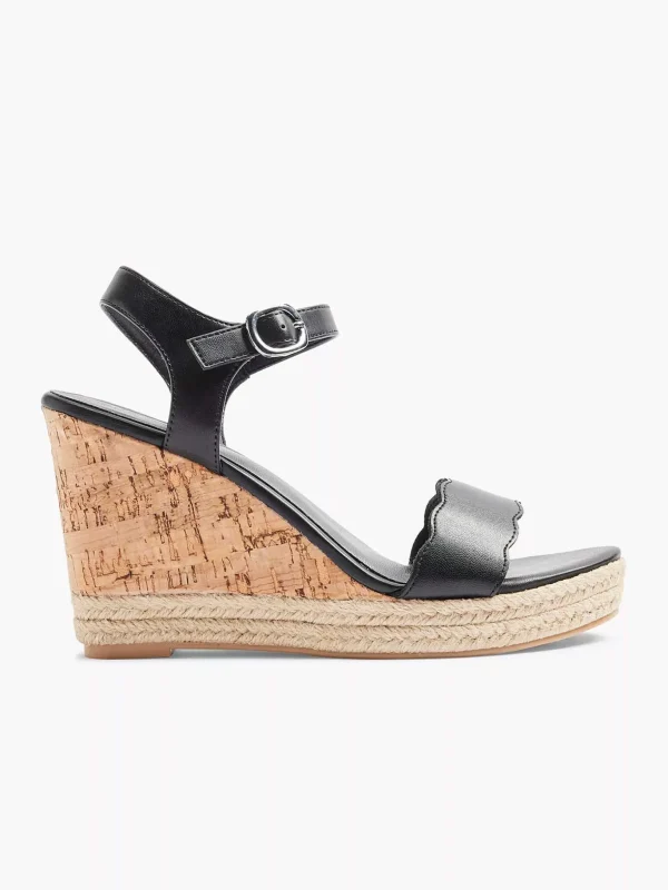 Dames Graceland Zwarte Sandalette