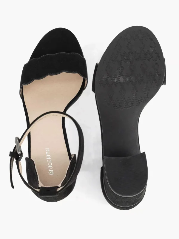 Dames Graceland Zwarte Sandalette
