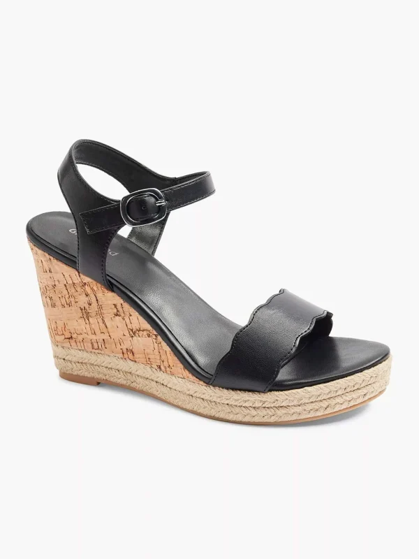 Dames Graceland Zwarte Sandalette