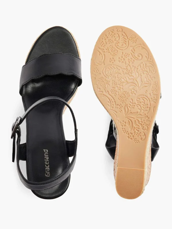 Dames Graceland Zwarte Sandalette